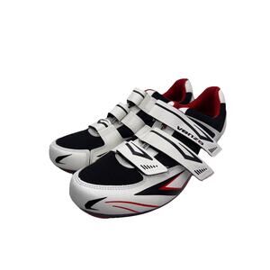 Size 11- Men’s Venzo Men’s MX Road Bike Cycling Shoes White 3 Straps Peloton